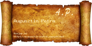 Augusztin Petra névjegykártya